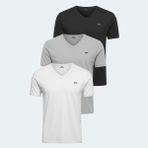 Slazenger Rıvaldo 3 Lü Set Erkek Tişört - XL - Beyaz - Gri - Siyah