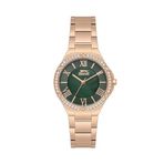 SLAZENGER, ROSE GOLD ÇELİK KASA, YEŞİL KADRAN, ROSE GOLD ÇELİK KORDON, TAŞLI, QUARTZ, 35MM, KADIN KOL SAATİ SL.09.2225.3.04