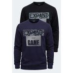 Slazenger Rubıo 2 Li Set Erkek Sweatshırt - XL - Siyah - Lacivert
