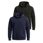 Slazenger SAMSON 2 li set Erkek Fermuarlı Kapüşonlu Cepli Siyah - Lacivert Sweatshırt