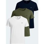 Slazenger SANDER KTN 3 lü Set Erkek Tişört Beyaz - Lacivert - Haki
