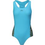 Slazenger Spl Racerback LD43 Kadın Mayo Mavi / Siyah - Mavi - Siyah - 36