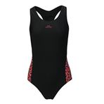 Slazenger SPL RacerBack LD43 Siyah Fuşya Kadın Mayo