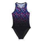 Slazenger Sports Back Jn43 Kız Çocuk Mayo Siyah