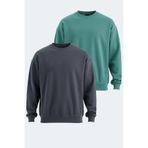 Slazenger VADIK 2li set Erkek Koyu Gri - Yeşil Sweatshirt