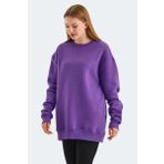 Slazenger VADIM Oversıze Kadın Sweatshirt Mor