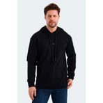 Slazenger VADIMIR Erkek Kapüşonlu Cepli Siyah Sweatshırt