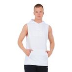 Slazenger VASILISA Erkek Kolsuz Kanguru Cepli Beyaz Tişört