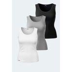 Slazenger Vatık 3 Lü Set Kadın Atlet - Beyaz - Gri - Siyah