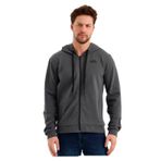 Slazenger VENDA Erkek Fermuarlı Kapüşonlu Cepli Koyu Gri Sweatshirt