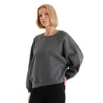 Slazenger VIA Kadın Oversıze Koyu Gri Sweatshırt