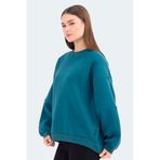 Slazenger VIA Kadın Oversıze Petrol Sweatshırt