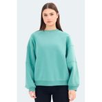 Slazenger VIA Kadın Oversıze Yeşil Sweatshırt