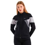 Slazenger VICTORY IN Kadın Fermuarlı Dik Yaka Cepli Siyah Sweatshırt