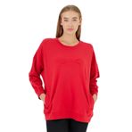 Slazenger VIKENTI SW Kadın Cepli Oversıze Kırmızı Sweatshırt