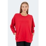 Slazenger VIKENTI SW OVERSIZE Kadın Sweatshirt Kırmızı