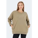 Slazenger VIKENTI SW OVERSIZE Kadın Sweatshirt Koyu Yeşil