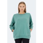 Slazenger VIKENTI SW OVERSIZE Kadın Sweatshirt Yeşil