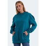 Slazenger VIOLENCE Kadın Sweatshirt Petrol