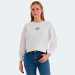 Slazenger VITAL Kadın Oversize Sweatshirt Beyaz - XL