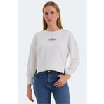 Slazenger VITAL OVERSIZE Kadın Sweatshirt Beyaz