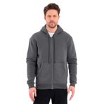 Slazenger VONDA Erkek Fermuarlı Kapüşonlu Cepli Koyu Gri Sweatshirt