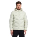 Slazenger WORLD Erkek Kapüşonlu Şişme Beyaz Mont & Kaban, L