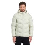 Slazenger WORLD Erkek Kapüşonlu Şişme Beyaz Mont & Kaban, S