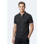 Slazenger ZERU Erkek Polo Yaka Siyah Tişört
