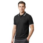 Slazenger ZINOVIA Erkek Polo Yaka Siyah Tişört