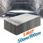 Slc Araç Oto Kaput Kapı Taban Davlumbaz Ses Yalıtım Malzemesi 6mm Alm. Folyolu Kauçuk 50cmx100cm 5adet