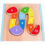 SLD Bebek Çocuk Ahşap Yılan Şekli Dijital Bina Yapboz Eğitim Bulmaca Oyuncaklar Oyunu Eğitici Oyuncaklar | Bloklar