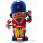 SLD Klasik Koleksiyon Retro Clockwork Wind Up Metal Yürüyüş Teneke Pirinç Askeri Bant Robot Oyuncak Mekanik Oyuncaklar Çocuklar Hediye | Rüzgar Up Oyuncaklar