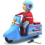 SLD Vintage Clockwork Wind Up Kral Scooter Oyuncaklar Fotoğrafçılık Çocuk Çocuklar Yetişkin Motosiklet Teneke Oyuncaklar Klasik Oyuncak Noel Hediyesi | Rüzgar Up Oyuncaklar
