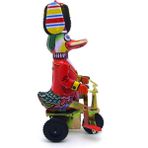 SLD Vintage Wind Up Sirk Ördek Üç Tekerlekli Bisiklet Clockwork Metal Teneke Oyuncak Koleksiyon Hediye | Rüzgar Up Oyuncaklar