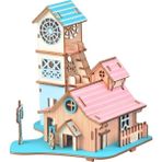 SLD Xe G054H Ahşap Oyuncaklar 3D Bulmaca Yapboz Riverside Villa Meclisi Model Kiti Çocuklar Eğitici Oyuncaklar Için Çok Komik Aile Oyunları Dıy | Model Yapı Kitleri