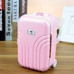 SLD Yaratıcı Benzersiz Plastik Bagaj Kumbara Büyük Kapasiteli Piggy Para Para Bankası Bavul Saklama Kutusu Doğum Günü Hediyeleri (11.7 cm x 8.2CMX17.5 Cm) - 25 x 35 cm