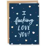 Sleazy Greetings Koca Eş için Yaramaz Yıl Dönümü Kartları | Erkek ve Kadın için Komik Sevgililer Günü Kartları | I Love You Dirty Doğum Günü Kartı