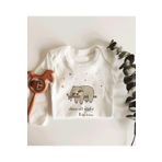 Sleep All The Time Yeşil Sloth Uzun Kol Çıtçıtlı Organik Bebek Body, 3 Yaş