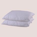 Sleep Garden 2'li Çevreci Elyaf Silikon Yastık Seti - 50 x 70 cm - Bej - Beyaz Çizgili