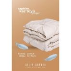 Sleep Garden Kaz Tüyü Yorgan Çift Kişilik Jüt Keten Çantalı (195X215) - Ekru - 195 x 215 cm