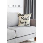 Sleep garden punch yastık yazılı ışlemeli 45x45 - 45 x 45 cm