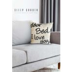 Sleep Garden Punch Yastık Yazılı İşlemeli 45x45