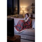 Sleep Garden Tv Battaniyesi İki Taraflı Peluş Konforlu Şık Kırmızı 120x170