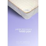 Sleep Garden Yün Yatak Alezi Lastikli Çantalı - Ekru - 100 x 200 cm