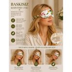 'Sleep & Glow '%100 Saf İpek Uyku Maskesi Göz Bandı (Tropik Bahçesi) (Tropik Bahçesi, 9 cm * 20,5 cm)