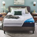 Sleep Innovations Peluş Destek Çift Katmanlı 10,72 cm Hafızalı Köpük Yatak Üstü, Tam Boyut, Ultra Yumuşak, 7,72 cm Soğutma Jeli Hafızalı Köpük Artı 1 İnç Kabarık Yastık Üst Örtüsü