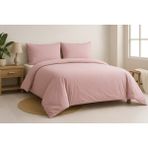 Sleep People Pembe Pamuklu Tek Kişilik Nevresim Takımı - 160 x 220 cm