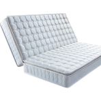 Sleepnice Prado Divan Hemnes Uyumlu Katlanır Tek Kişilik Çift Kişilik Petli Sünger Yatak - 160 x 200 cm - Beyaz