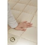Sleepoos Çift Kişilik Yün Yatak Pedi - Bej - 150 × 200 cm
